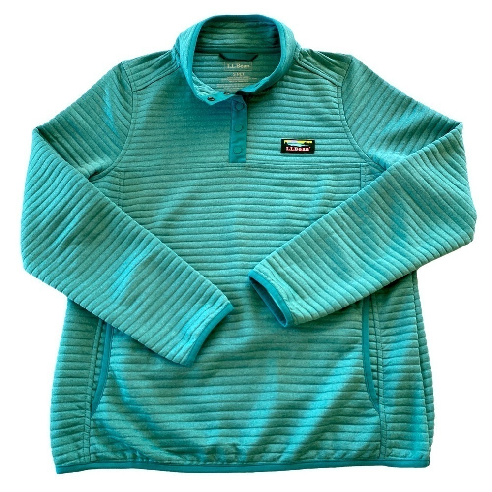 L.L Bean Women's Teal Airlight Knit Pullover Shacket. - Picture 2 of 12